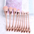 10pcs professional synthetic hair cosmetic brush set